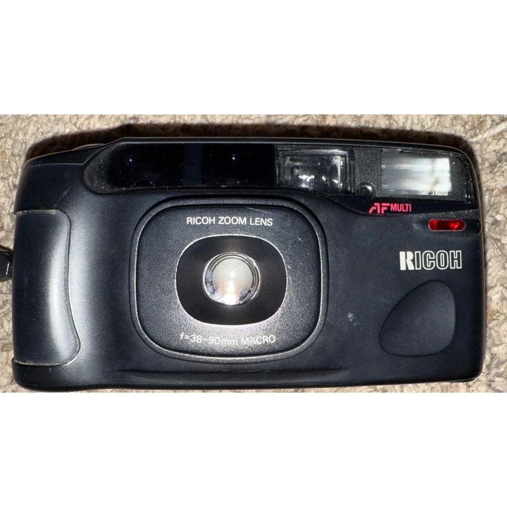 Ricoh Shotmaster TRU Zoom 38-90mm Film Camera Battery Tested‎ Working